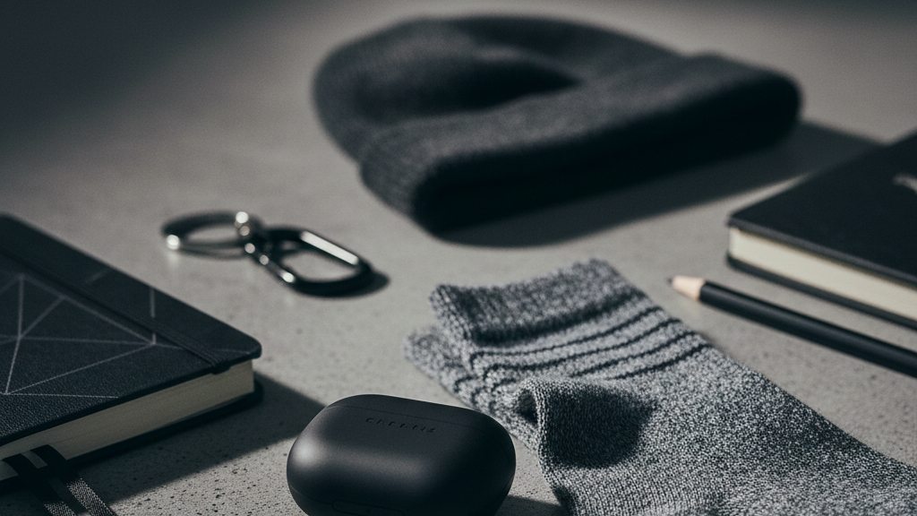 Accessoires für Teenager, Mütze, Socken, Kopfhörer, Notizbuch