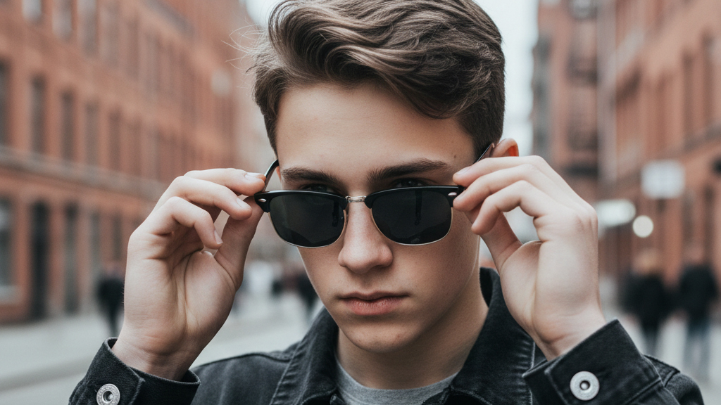 Teenager Junge mit Sonnenbrille