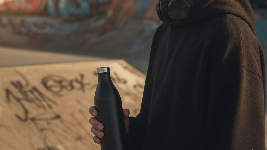 teenager mit Trinkflasche