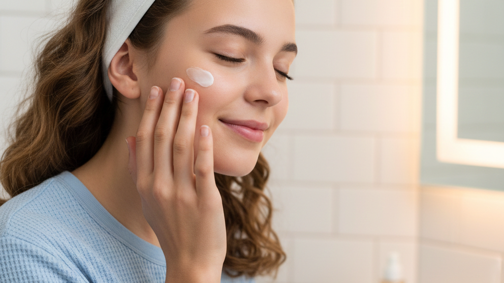 Teenager Mädchen bei ihrer Beauty Routine
