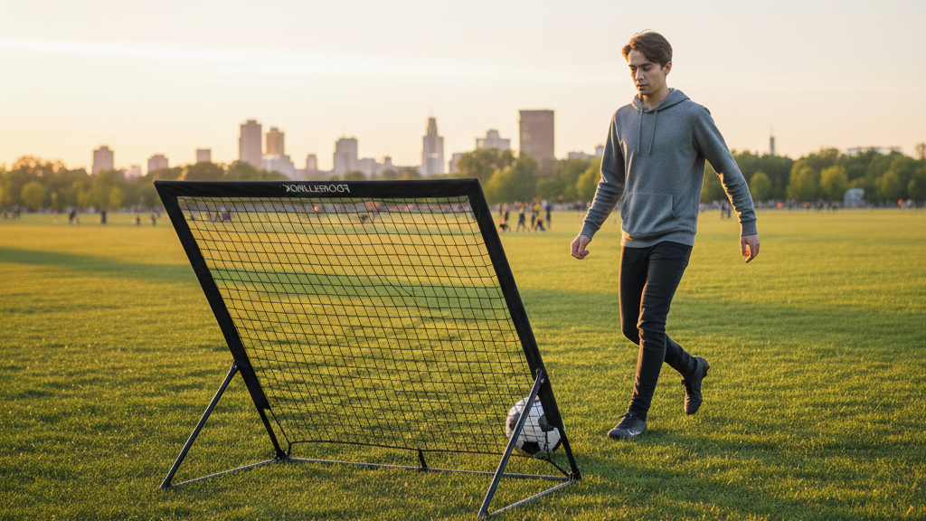Trainingsset für Fußball / Rebounder 