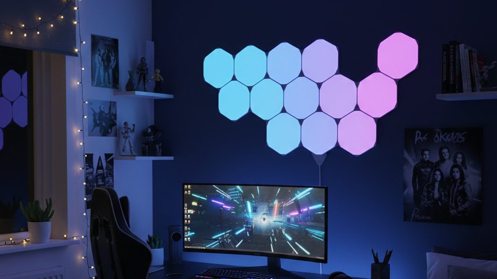 Led Waben Lichter fr ein Teenager Zimmer