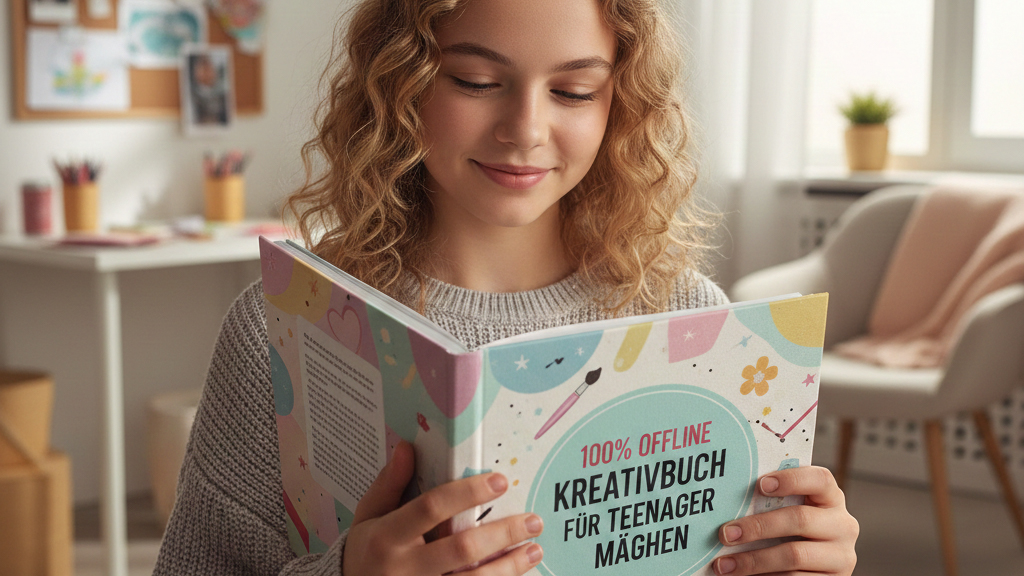 Ein Teenager Mädchen liest in einem wie sie Ihre Zeit ohne handy verbringen kann