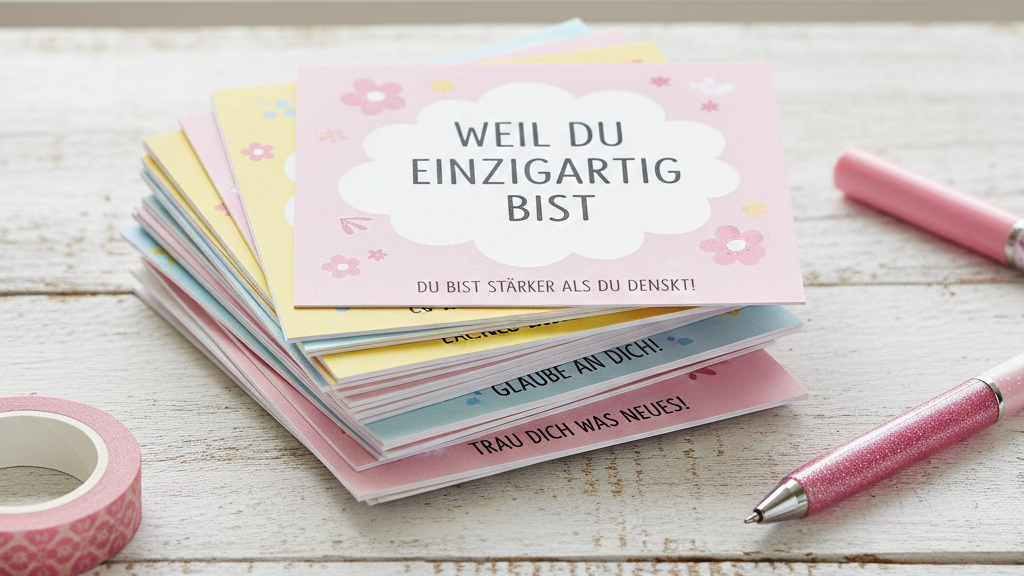 Mutmacherkarten mit schönen Sprüchen für Teenager Mädchen