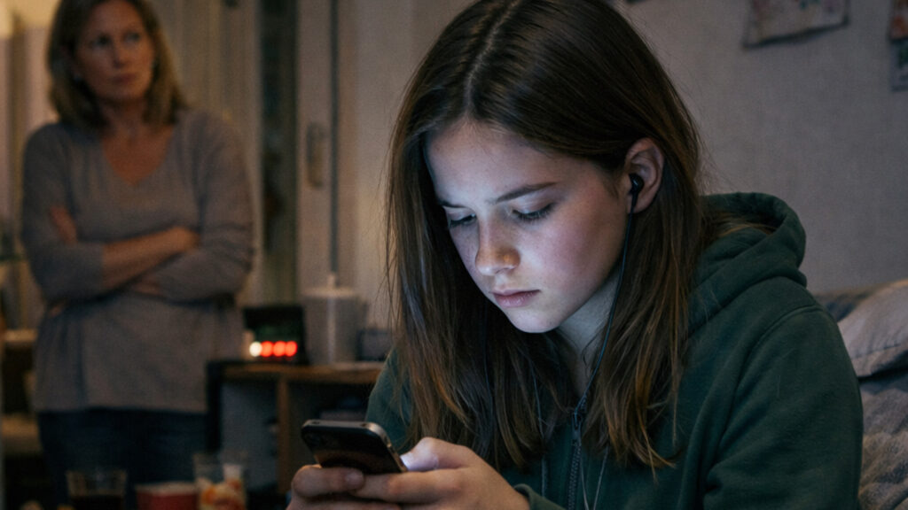 Teenager Mädchen mit Smart Phone