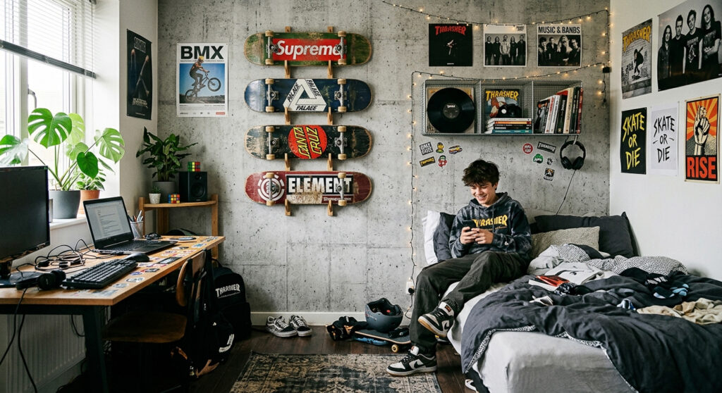 Teenager Jungen Zimmer im Skater Style