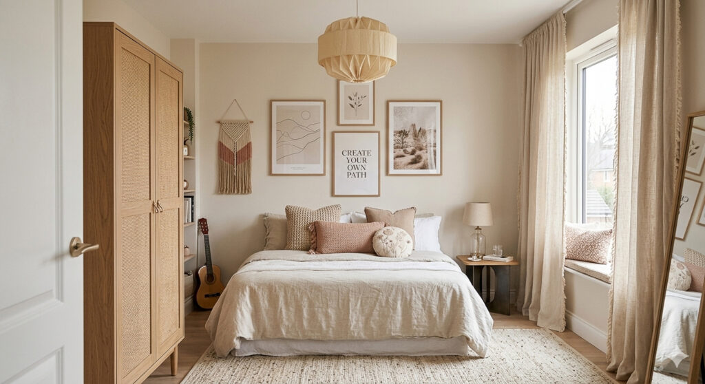 Teenager Schlafzimmer mit Wandcollage aus Postern